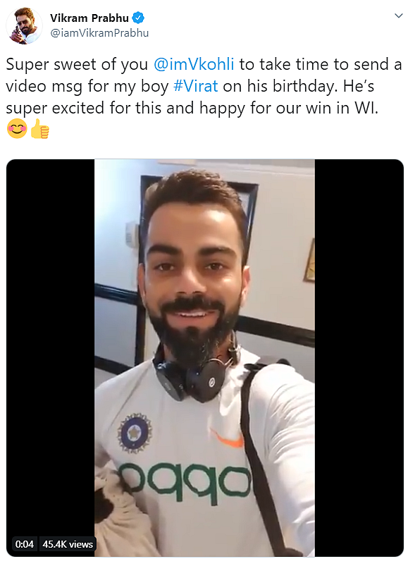 Vikram Prabu's Tweet