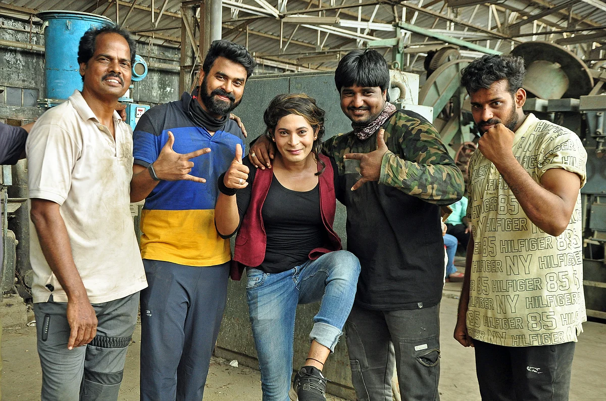 Nazeer with colleagues