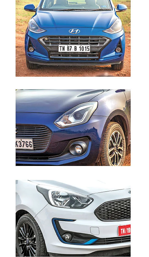 நியோஸ் கிரில்லில், பூமராங் ஸ்டைல் DRL அழகு..!, ஸ்விஃப்ட்டின் ஃபுல் LED ஹெட்லைட் செம பவர்..! , ஃபிகோவில் புளூ வேலைப்பாடுகள் ஸ்போர்ட்டி..!