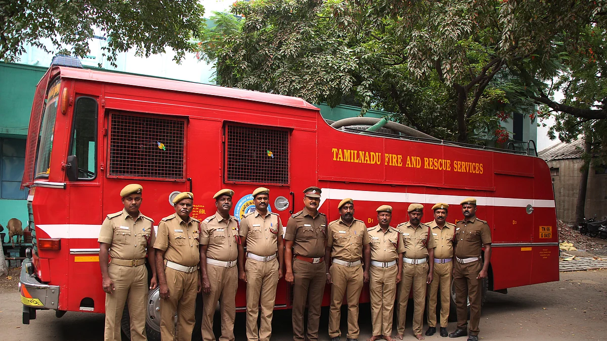 Fire station and services men