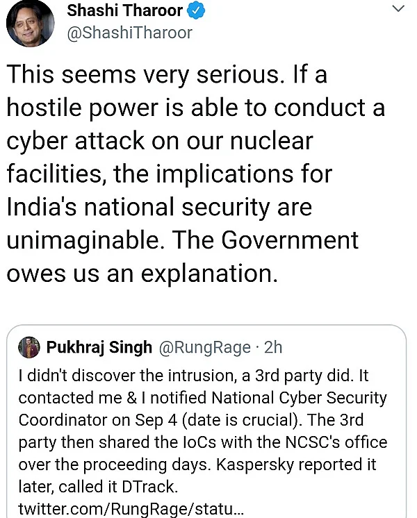 Shashi Tharoor on tweeter