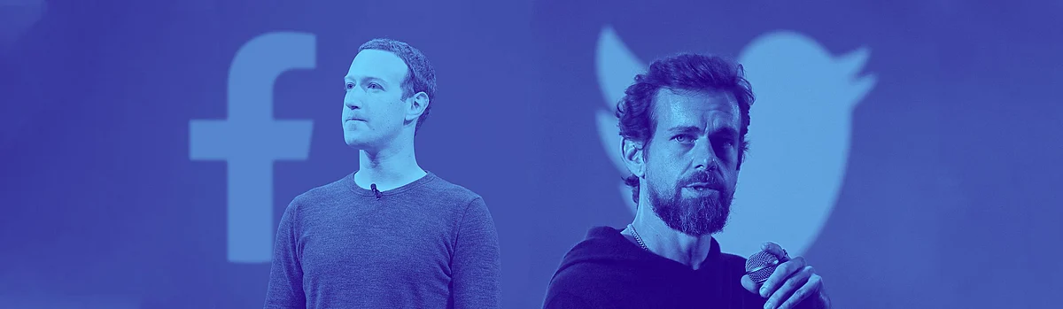 Mark Zuckerberg and Jack Dorsey