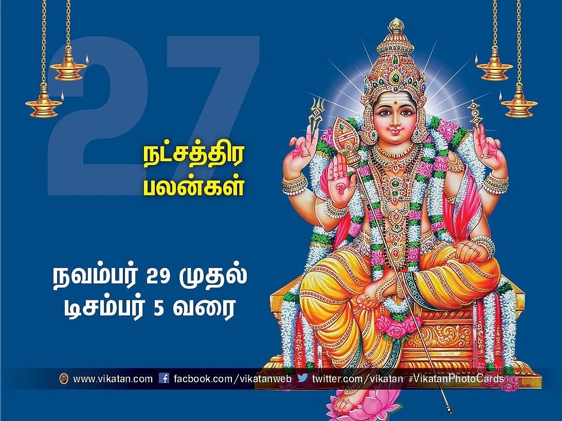 நட்சத்திர பலன்கள்... நவம்பர் 29 முதல் டிசம்பர் 5 வரை #VikatanPhotocards