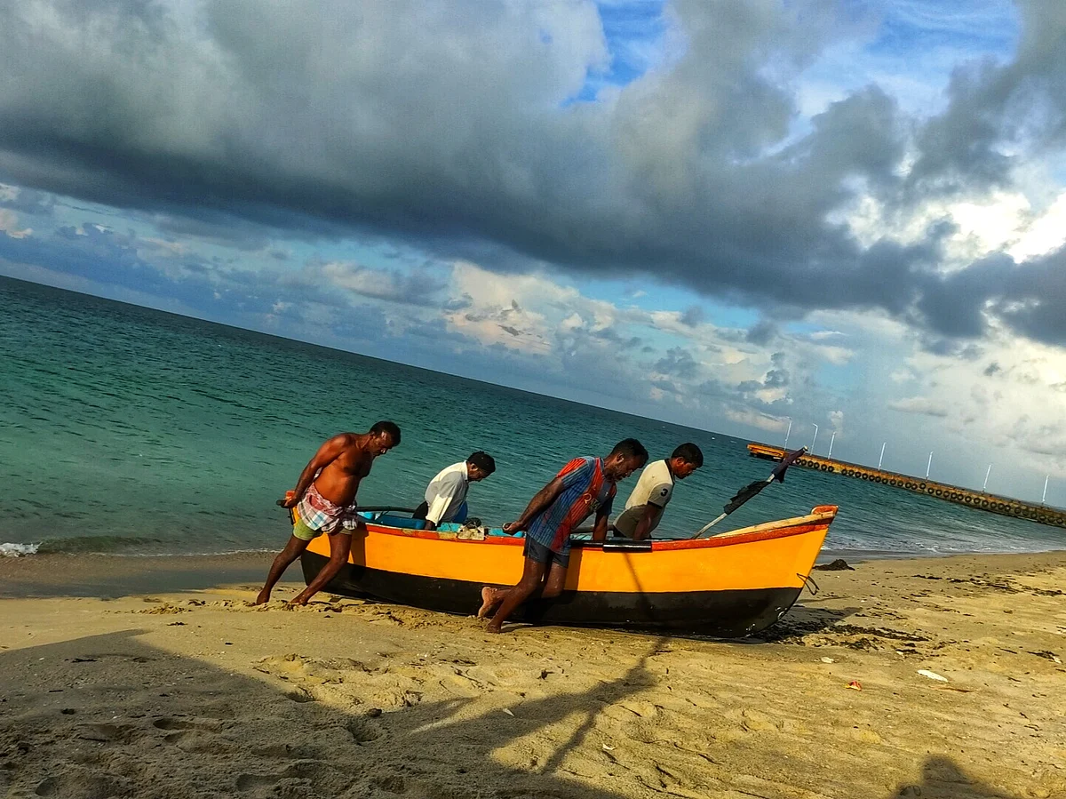 தனுஷ்கோடியில் நடக்கும் `கரைவலை மீன்பிடிப்பு'... உலக மீனவர் தின ஸ்பெஷல் ஆல்பம்!