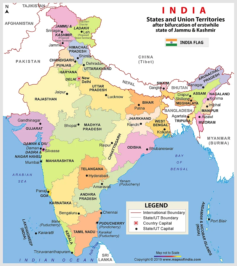 முந்தைய இந்திய வரைபடம்