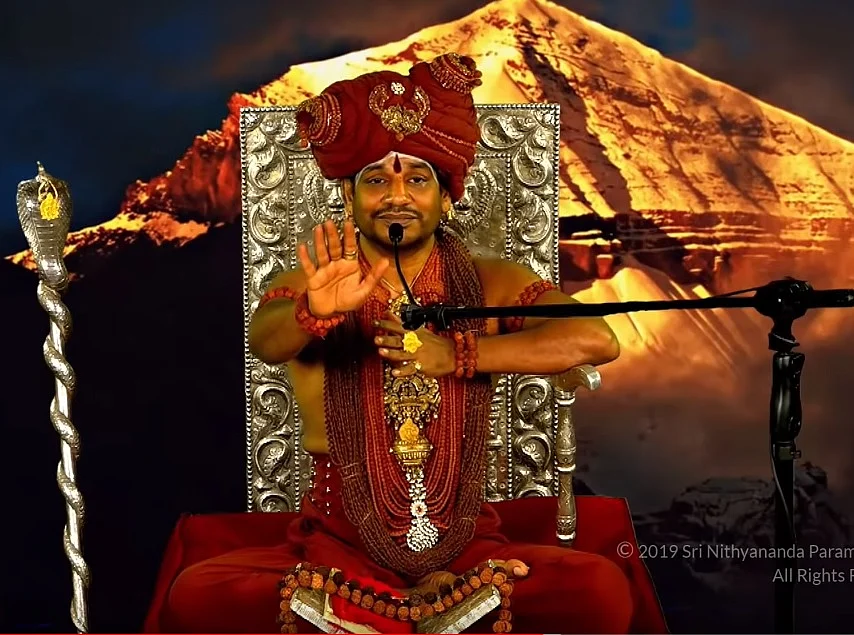 வீடியோவில் பேசும் நித்யானந்தா