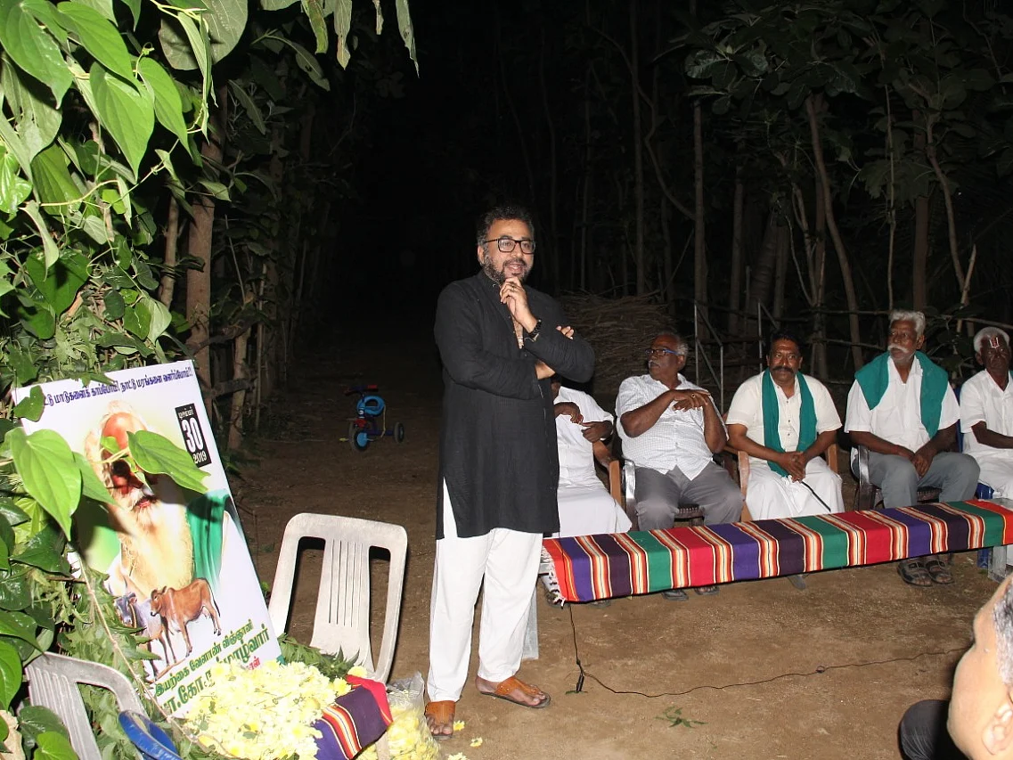 `பணத்தை வைத்து நிலத்தை வரையறைக்கும் தலைமுறையில் வாழ்கிறோம்!' - நம்மாழ்வார் விழாவில் பொன்வண்ணன்