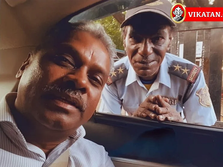 `சல்யூட் அடித்தேன்; கையைப் பிடித்தார்!' - போலீஸ் கமிஷனர் செல்ஃபி குறித்து செக்யூரிட்டி நெகிழ்ச்சி