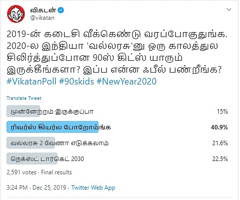 2020 - இந்தியா வல்லரசு #VikatanPollResults