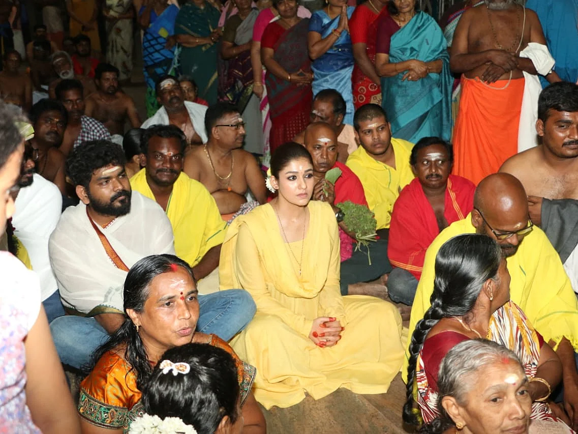 சுசீந்திரம் கோயிலில் நடந்த மாணிக்க ஸ்ரீபலி! - வியந்து பார்த்த நயன்தாரா