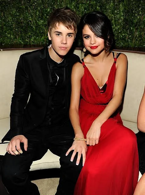 Justin with Selena Gomez