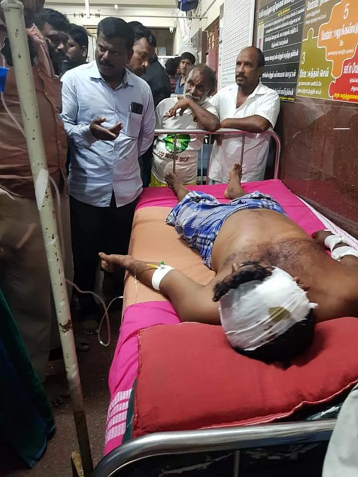 தாக்குதலுக்கு உள்ளான கண்ணன்