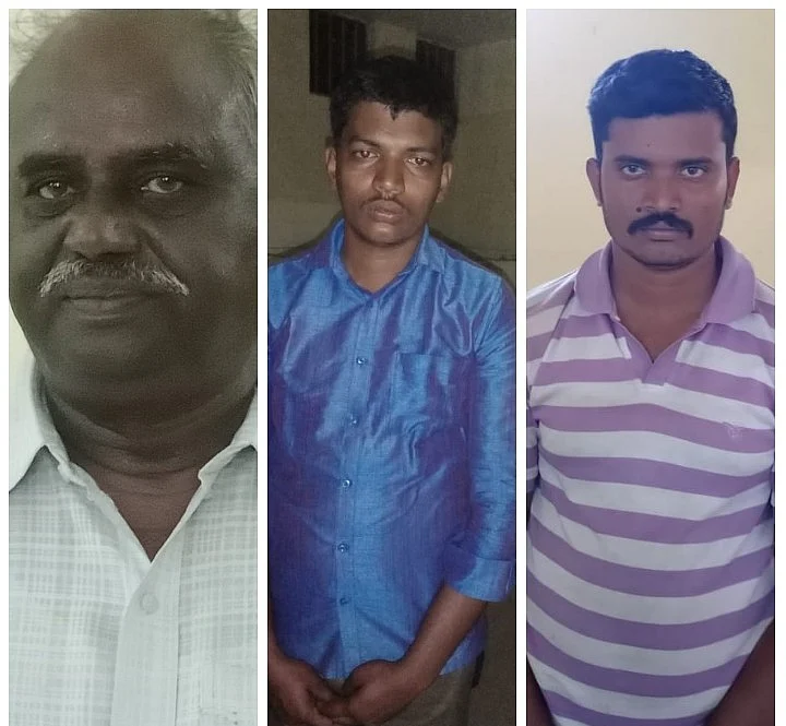 கைது செய்யப்பட்ட முன்னாள் காவலர் கிருஷ்ணன் தலைமையிலான கும்பல்