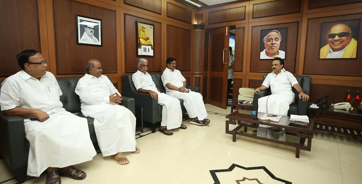ஸ்டாலின் - கே.எஸ்.அழகிரி சந்திப்பு