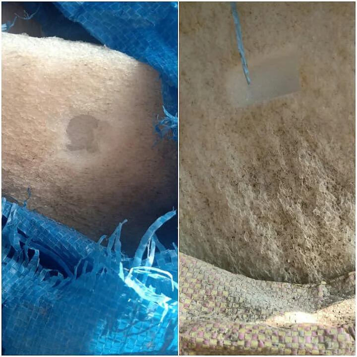 செல்போன்கள் மறைத்து வைக்கப்பட்டிருந்தஸ்பான்ஞ்சு