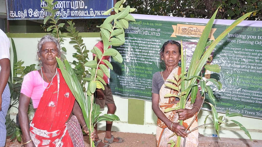மரக்கன்றுகள் பெற்ற பயனாளிகள்