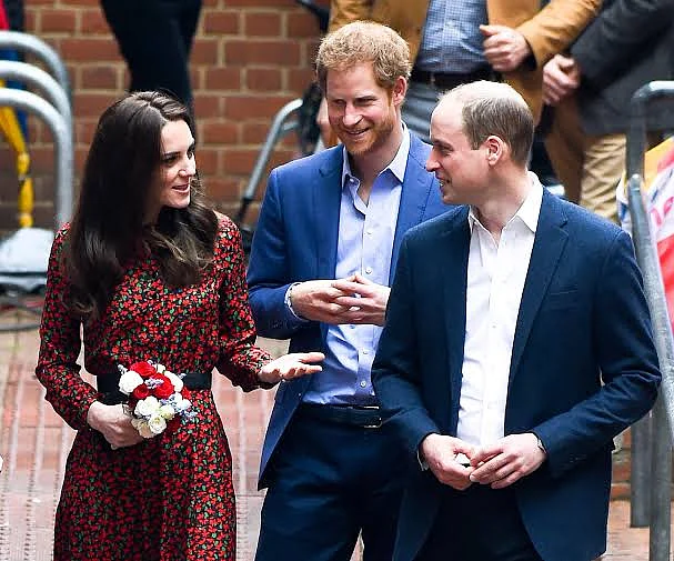 Kate with Harry and William