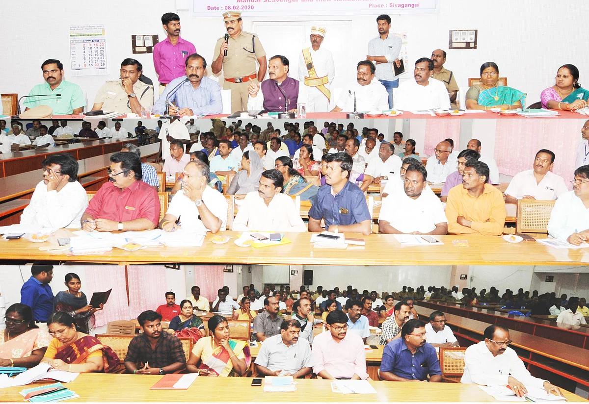 `மைக் கிடைத்துவிட்டது என்பதற்காகப் பேசக் கூடாது!' - கடுகடுத்த அமைச்சர் பாஸ்கரன்
