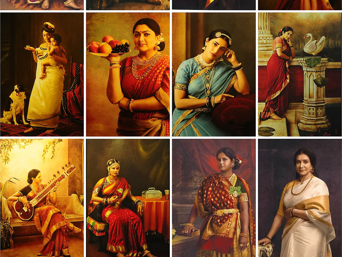 ஸ்ருதி முதல் சமந்தா வரை ரவிவர்மாவின் ஓவிய வெர்ஷன்! ஜி.வெங்கட்ராம் போட்டோஷுட் கதை
