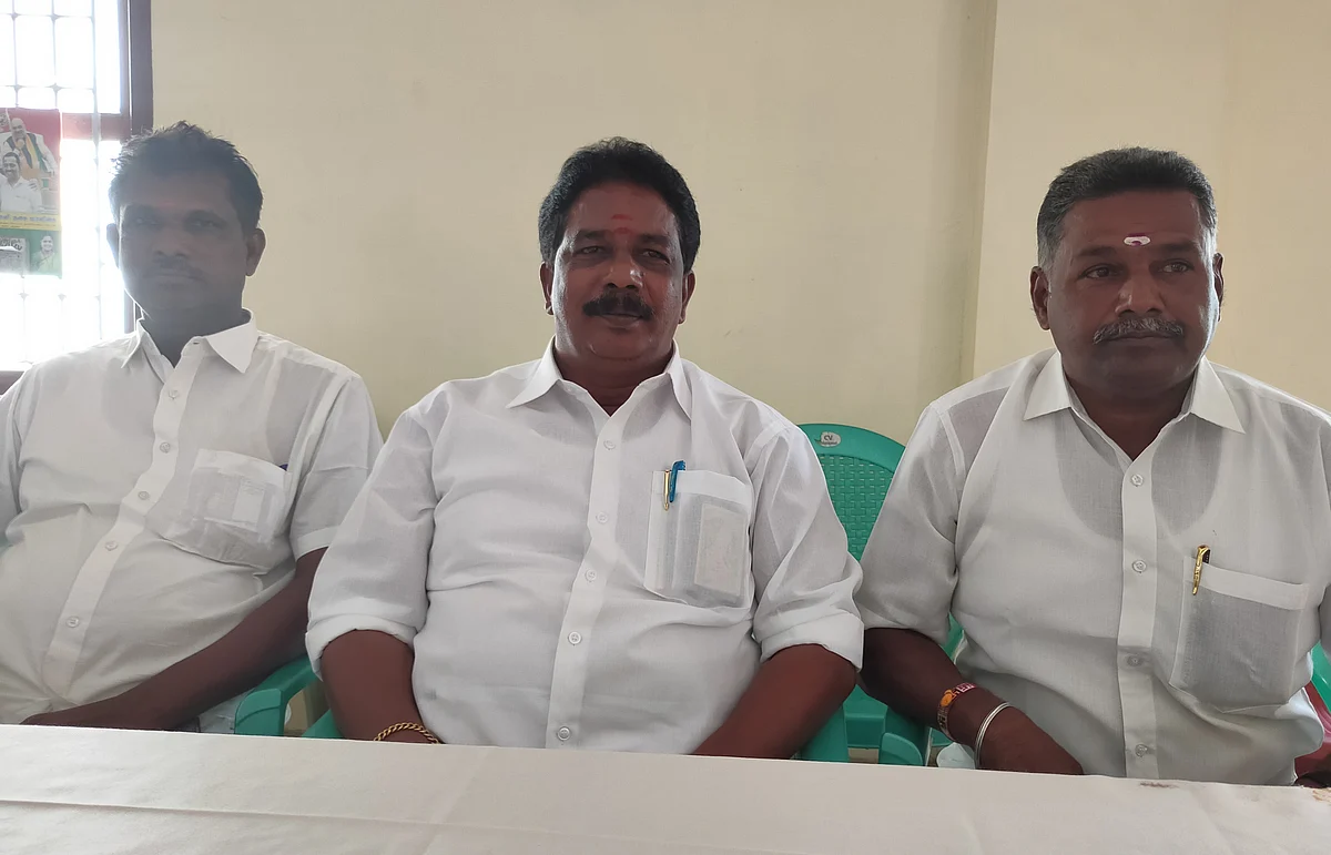 செய்தியாளர் சந்திப்பில் பா.ஜ.க மாவட்டத் தலைவர் தர்மராஜ்