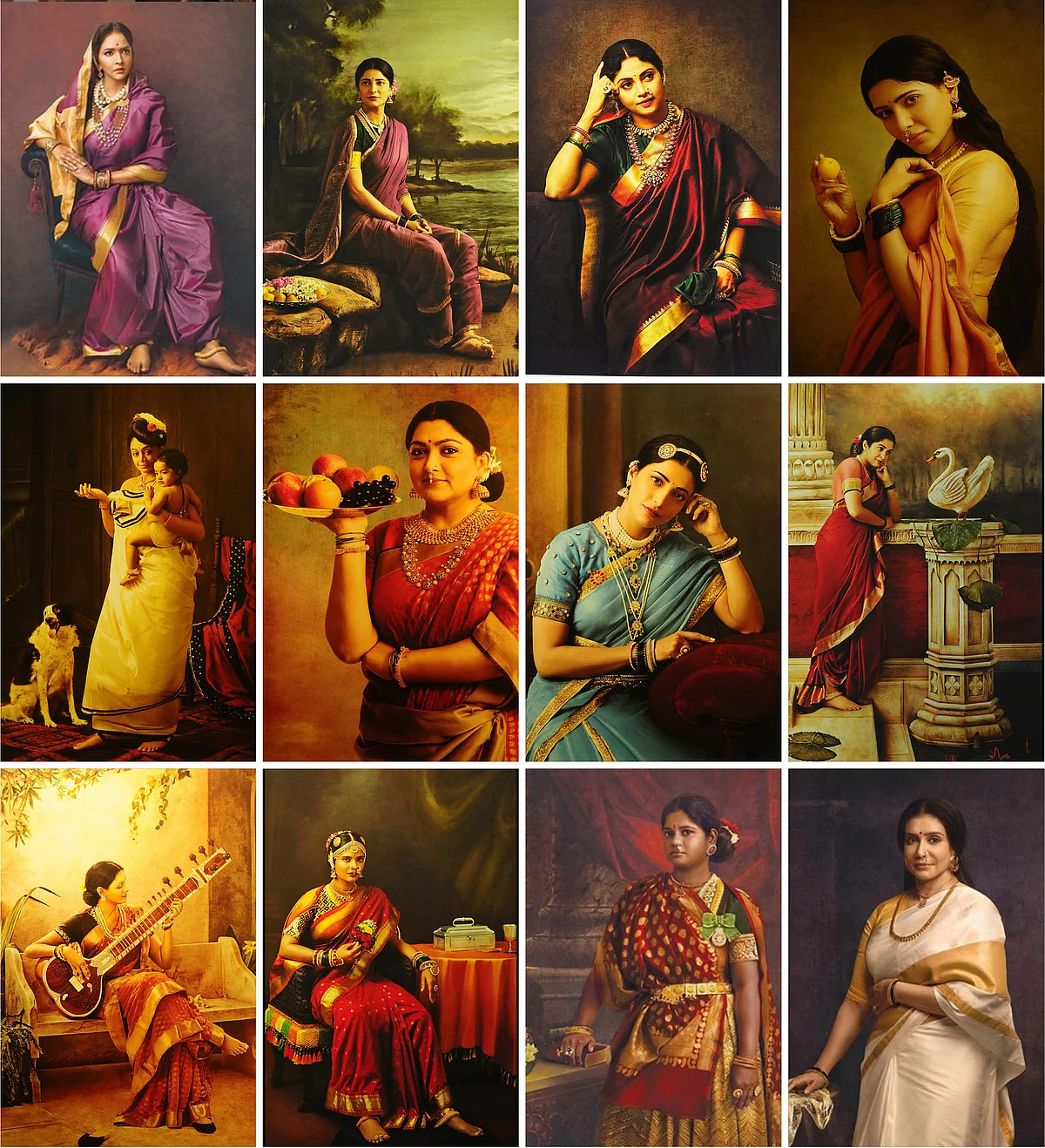 Recreation of Ravi Varma's paintings