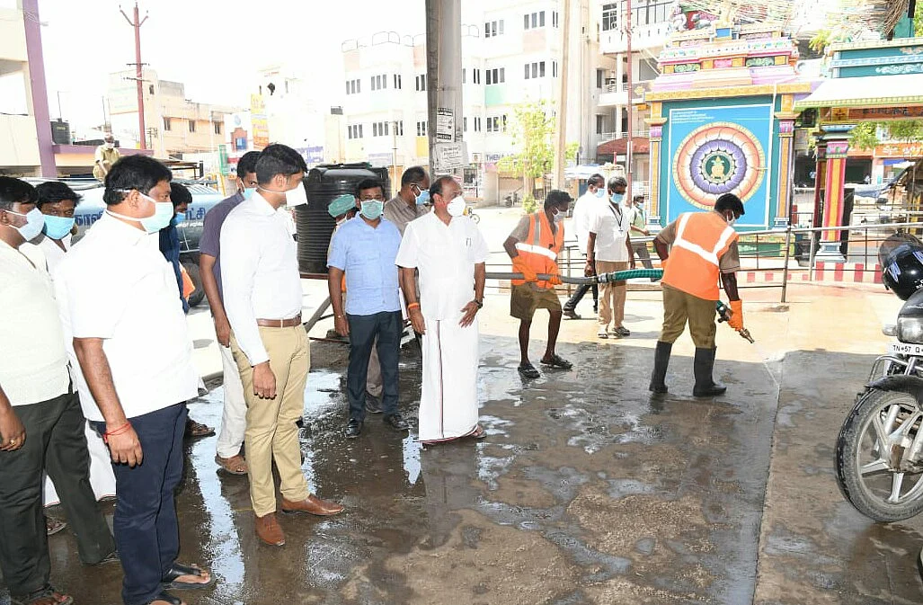 சுகாதாரப் பணிகளை ஆய்வு செய்த அமைச்சர்