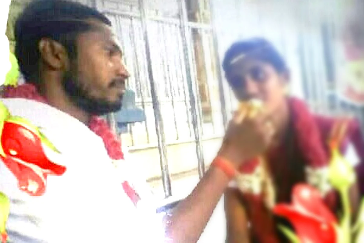 திருமணத்தின் போது சுதாகர், ஷர்மிளா