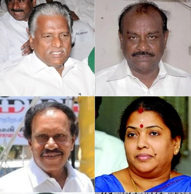 கே.பி.முனுசாமி, நத்தம் விஸ்வநாதன், தம்பிதுரை, கோகுல இந்திரா