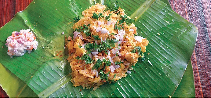 வாழையிலை பேக்டு கொத்து பரோட்டா