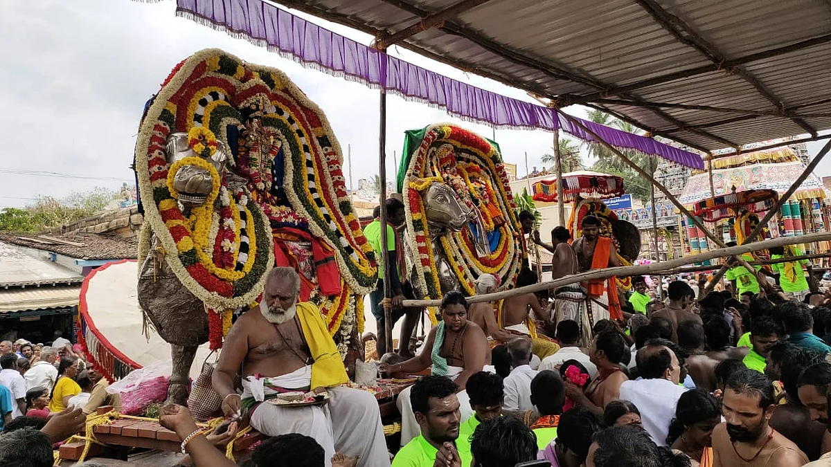 மகாமகக் குளக்கரையில் எழுந்தருளிய சுவாமிகள்