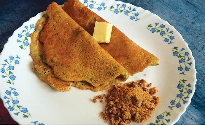 வாழைப்பூ பருப்பு தோசை