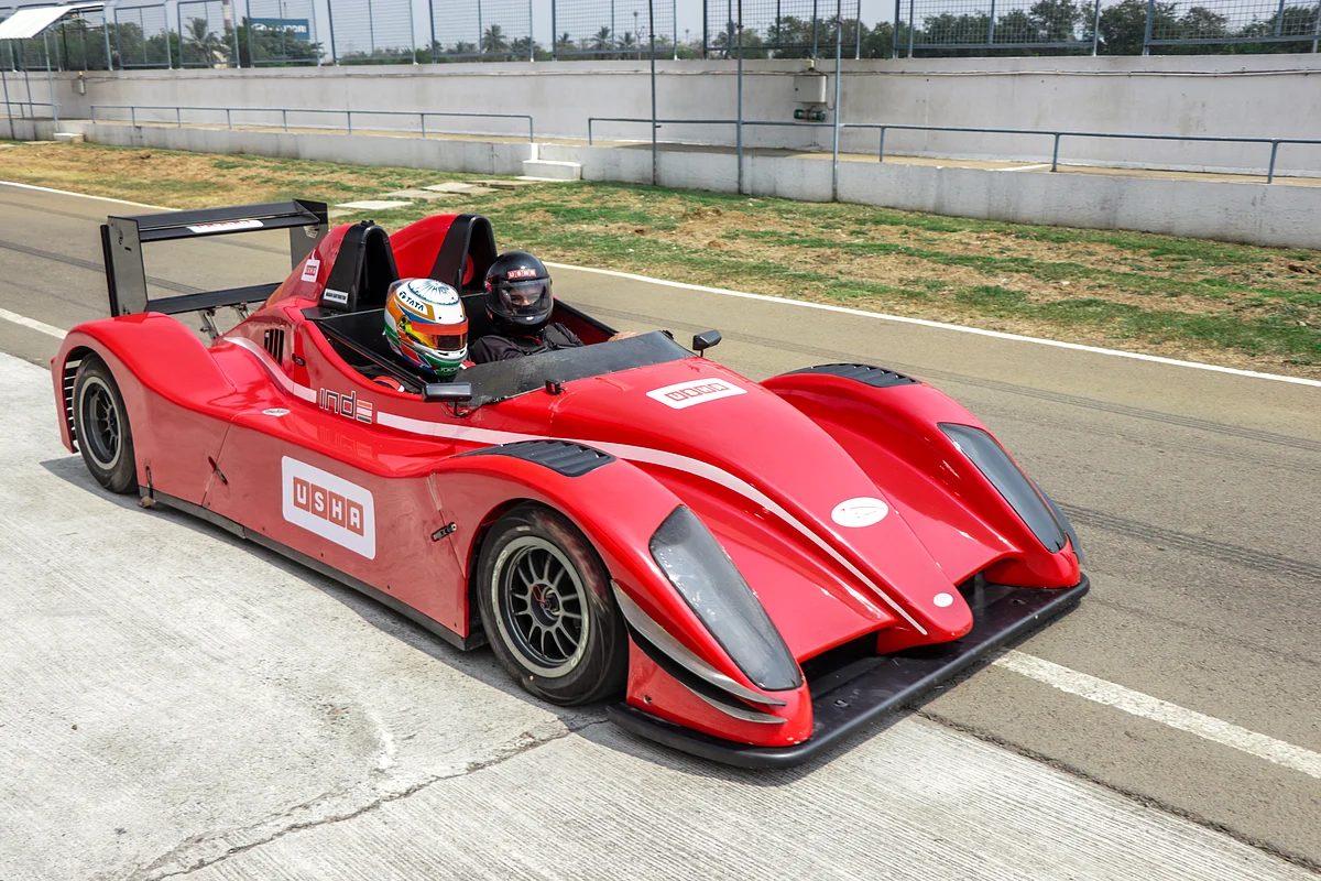 Narain Karthikeyan in MRF Formula 2000 car