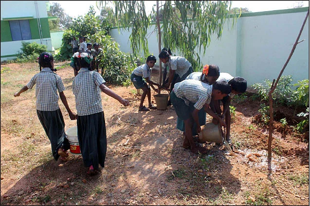 தண்ணீர் ஊற்றும் பணி