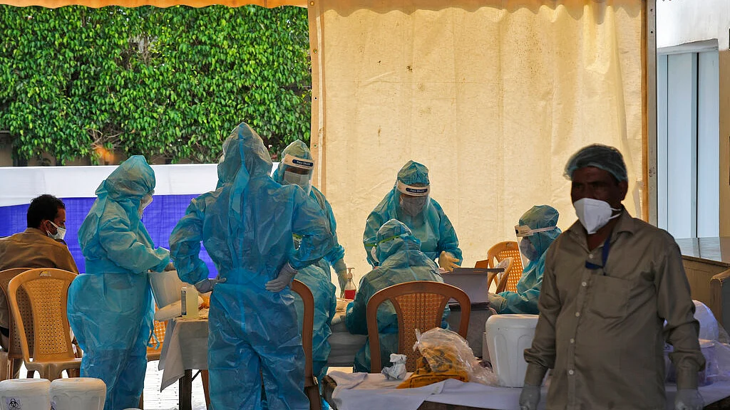 COVID-19 testing center in New Delhi
