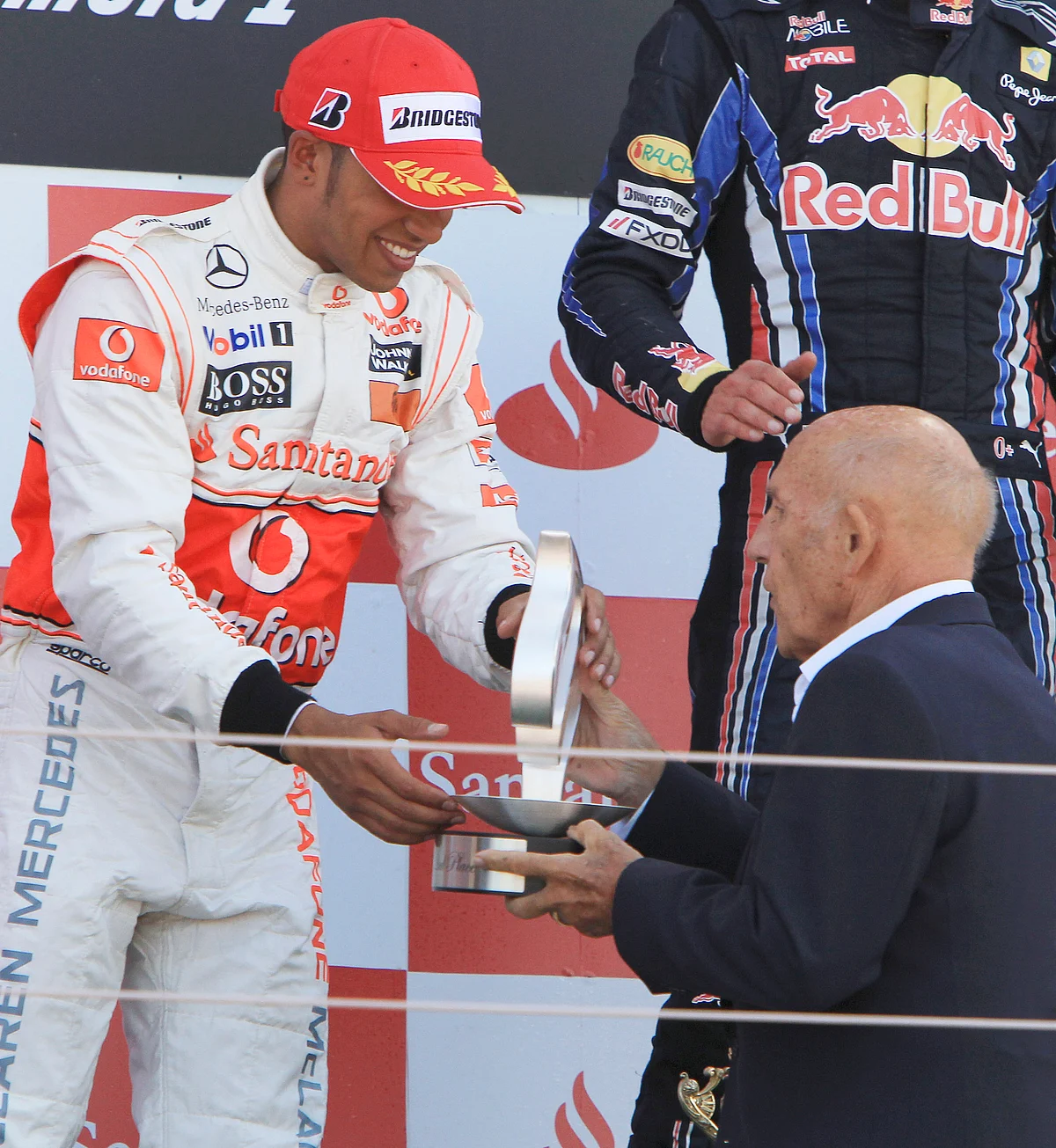 Lewis hamilton with sir stirling moss