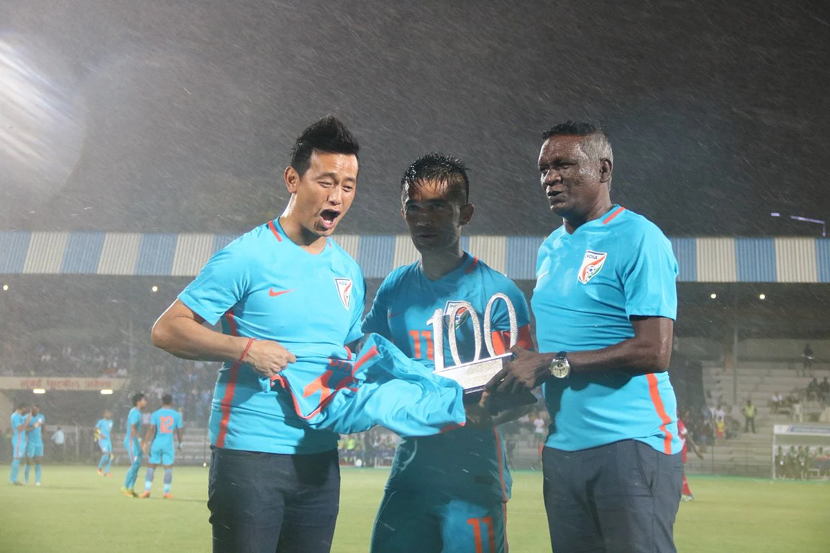 Bhaichung Bhutia, Sunil Chethri and IM Vijayan