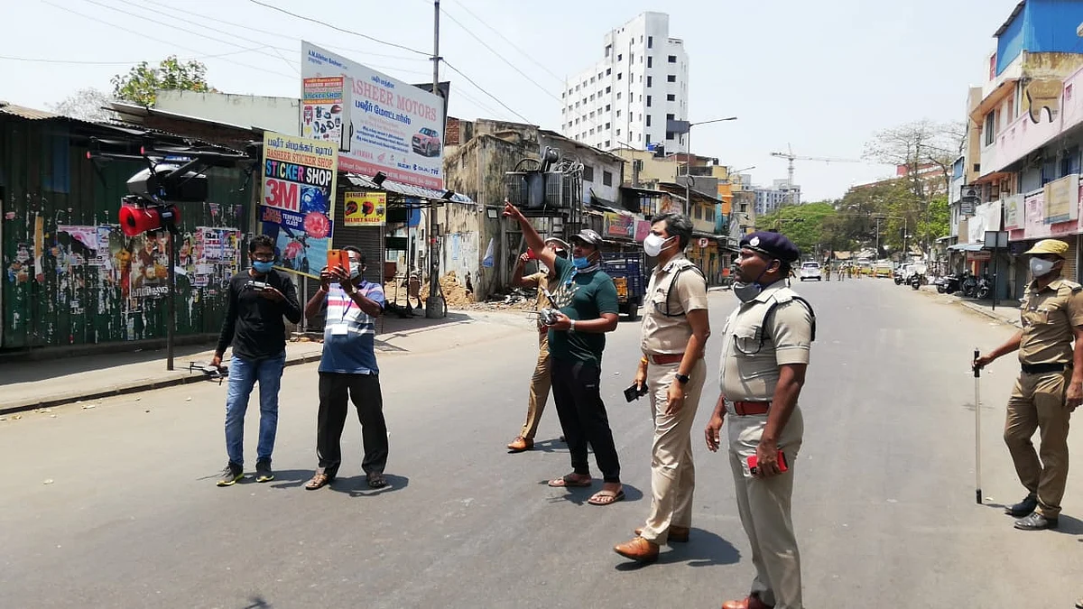 டிரோன் மூலம் எச்சரிக்கை