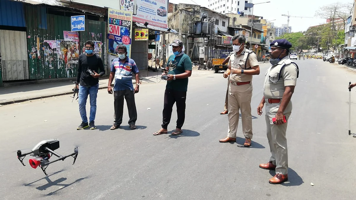 டிரோன் மூலம் எச்சரிக்கை