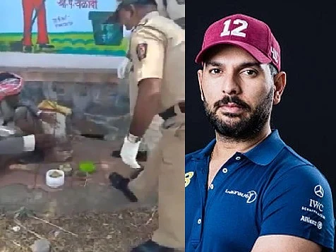 `ஊரடங்கால் உணவின்றித் தவித்த முதியவர்; போலீஸாரின் மனிதாபிமானம்!’- நெகிழ்ந்த யுவராஜ் சிங்