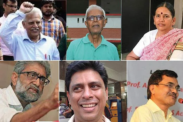 பீமா கோரேகான் வழக்கில் குற்றம் சுமத்தப்பட்டுள்ள செயற்பாட்டாளர்கள்