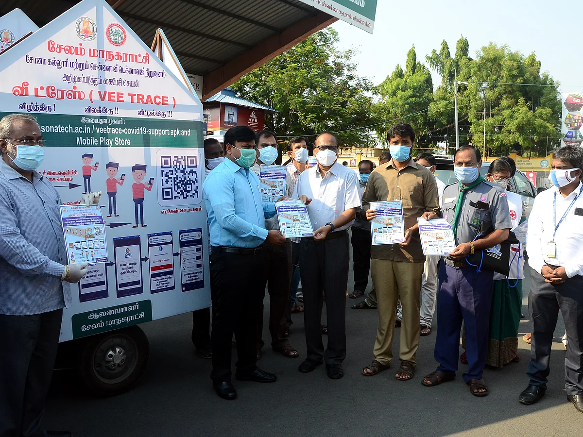 `10 நாள்கள்; கைகோத்த தனியார் நிறுவனம்!' - சேலம் மாணவர்களின் `கொரோனா பரவல் தடுப்பு ஆப்'
