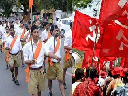 கொரோனா தந்த மாற்றம் ... கம்யூனிட்டி கிச்சனில் கைகோத்த ஆர்.எஸ்.எஸ், கம்யூனிஸ்ட்டுகள்!