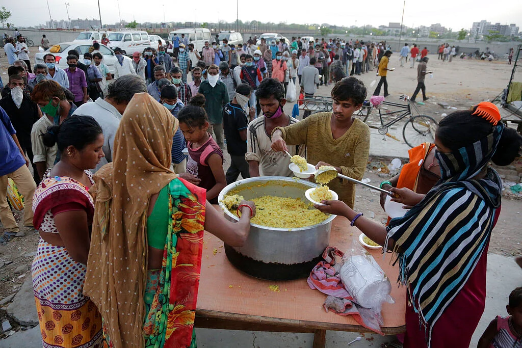 Free food distribution in Ahmedabad