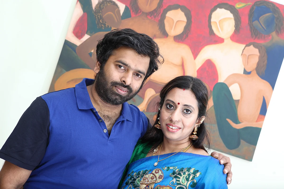 Santhosh Narayanan with his wife