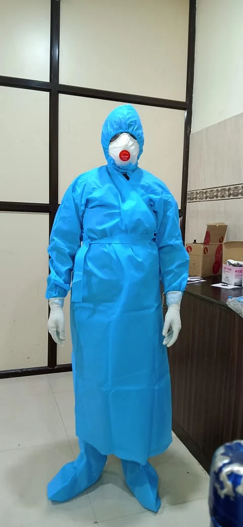 Nurse Ilavarasi with PPE Kit