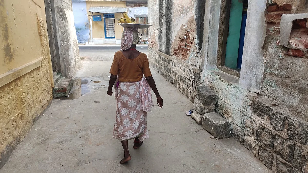 வாழைப்பழம் வியாபாரம் பார்க்கும் காமாட்சி பாட்டி