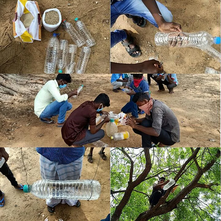 பாட்டில்கள் தயார் செய்யும் பணி