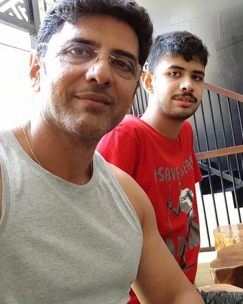 Actor Prithviraj(Babloo) With His Son