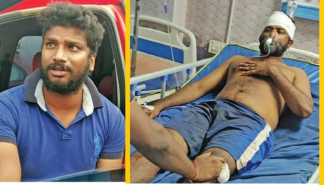 காயத்துடன் மருத்துவமனையில்...