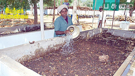 தண்ணீர் தெளிக்கப்படுகிறது.